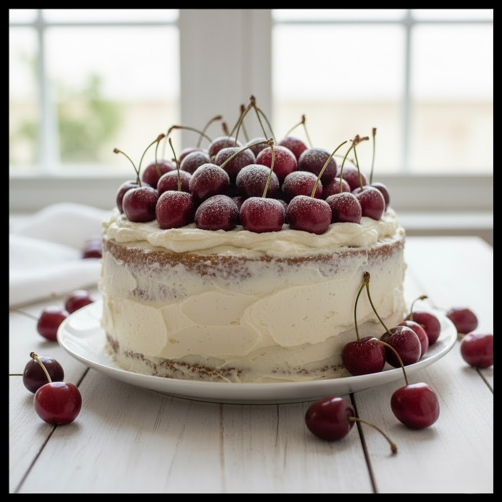 Fresh Cherry Cake