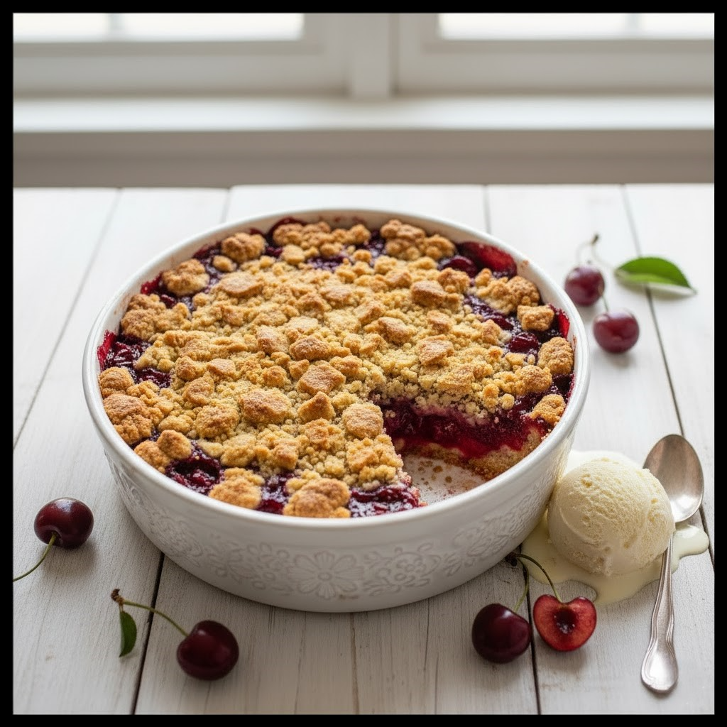 Cherry Crumble Cake