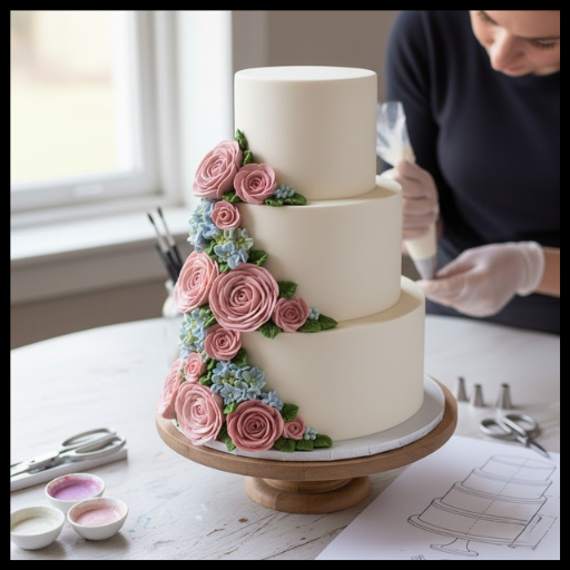 Piped Buttercream Flowers