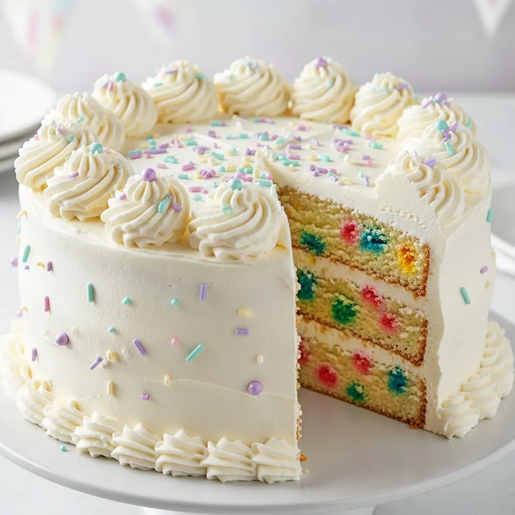 Whipped Cream Funfetti Cake