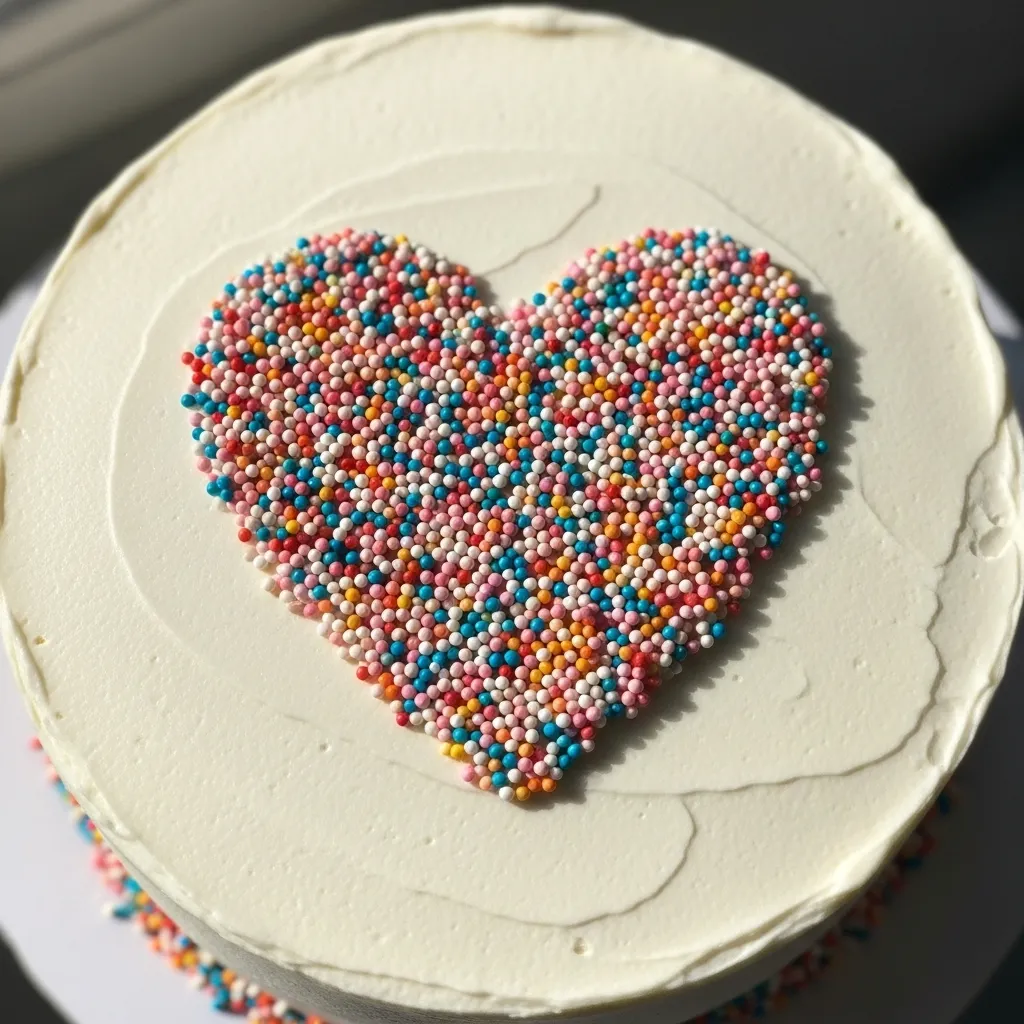 Confetti Heart Cake