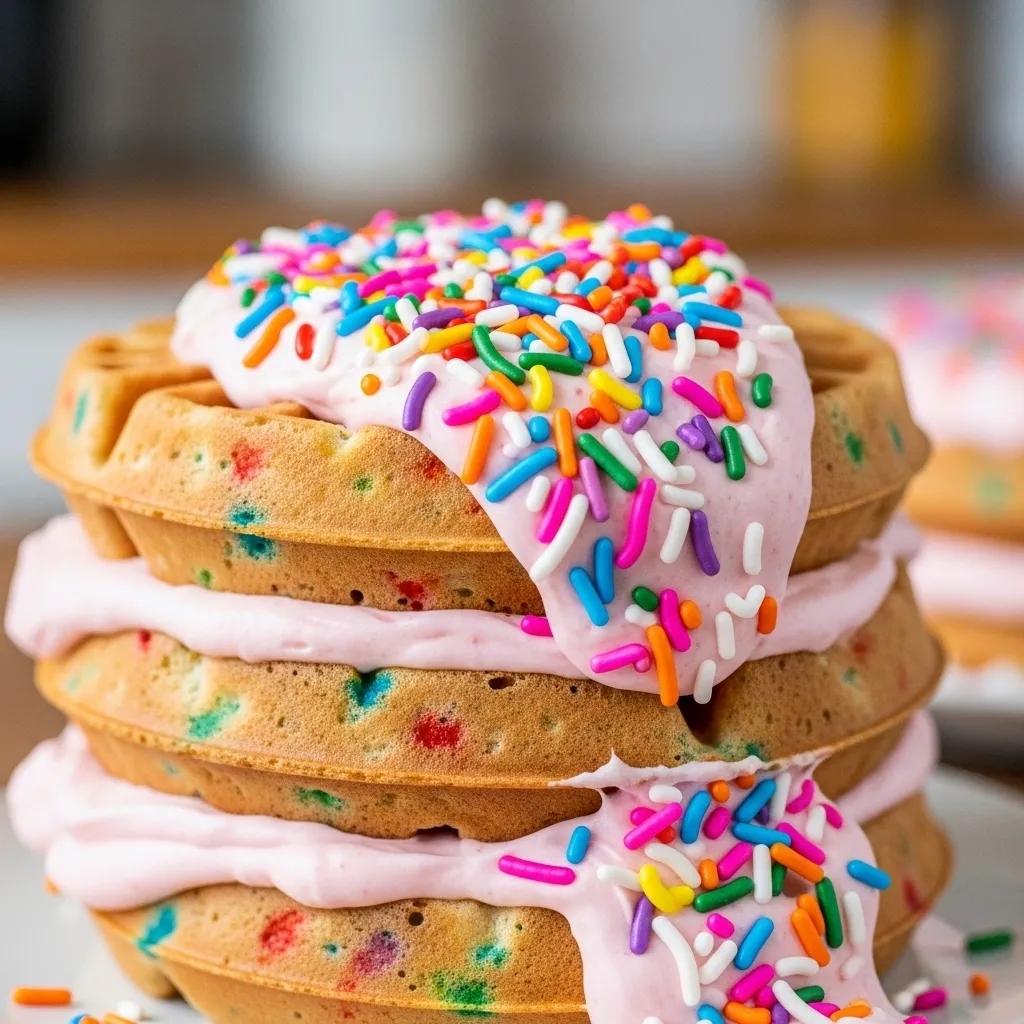 Funfetti Waffle Cake
