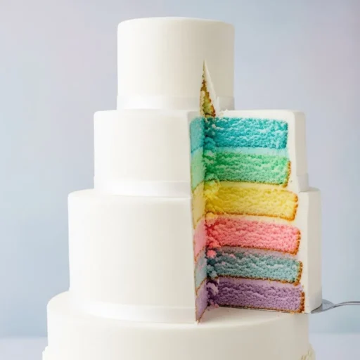 Pastel Rainbow Ombre Cake