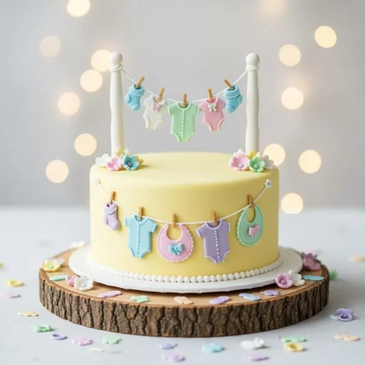 Baby Clothesline Cake