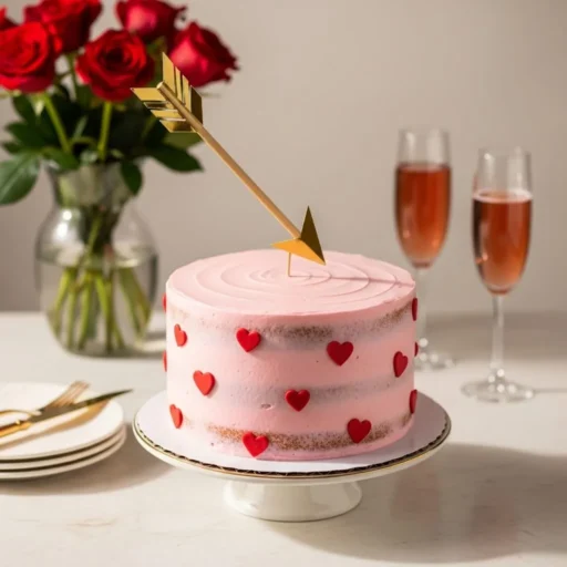 Cupid’s Arrow Arrowhead Cake