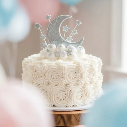 Moon and Stars Cloud Cake