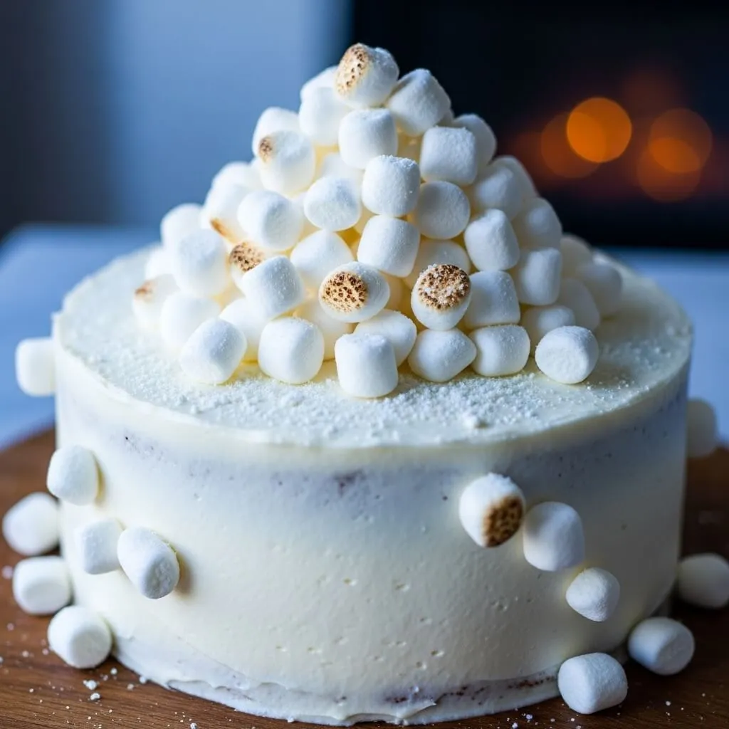 Marshmallow Snow Cap Cake