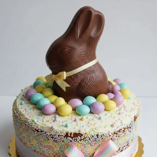 Chocolate Bunny Topper Cake