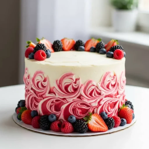 Berry Swirl Easter Cake