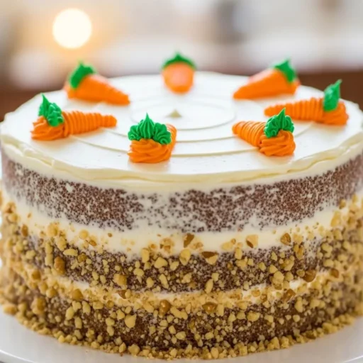Carrot Cake with Walnut Border