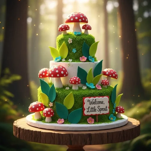 Woodland Mushroom Fairy Cake
