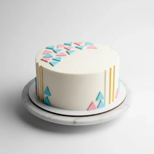 Minimal White Frost Cake