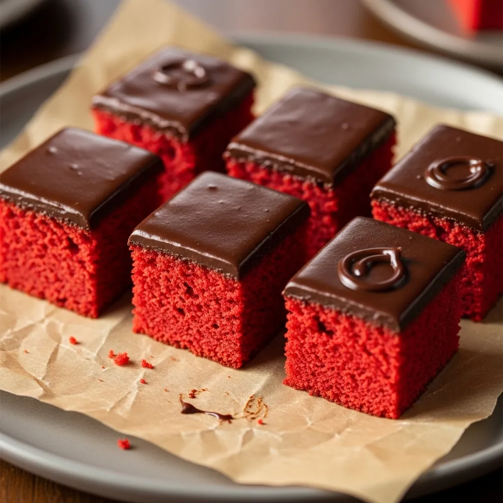 Velvet Sheet Squares with Ganache