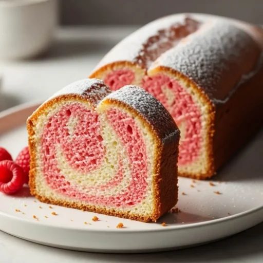 Pink Swirl Pound Cake