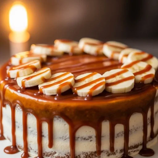 Banana Caramel Layer Cake