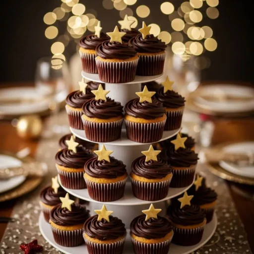 Starry Night Cupcake Tower