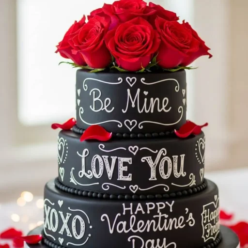 Love Note Chalkboard Cake