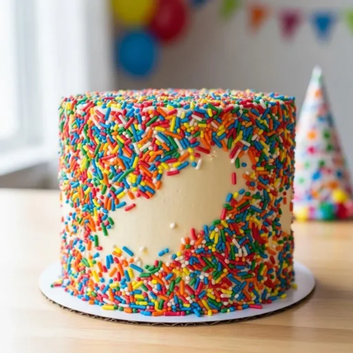 Sprinkle Explosion Cake