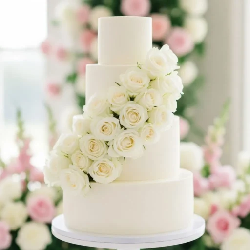 The Classic All-White Rose Tier