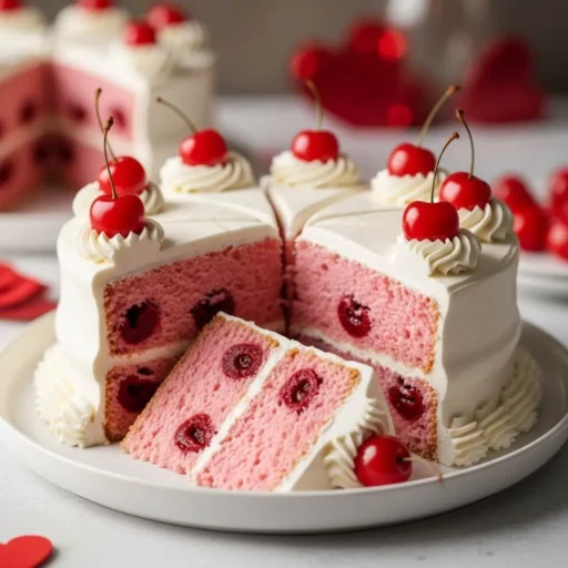 Maraschino Cherry Layer Cake