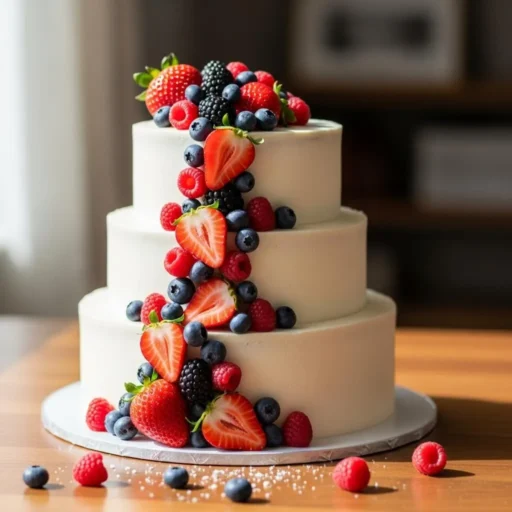 Berry Mix Cascade Cake
