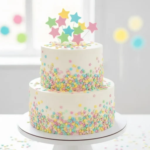 Little Star Confetti Cake