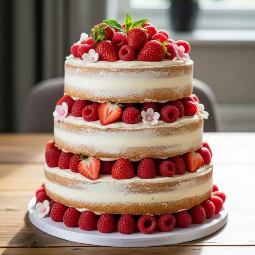 Naked Berry Layer Cake