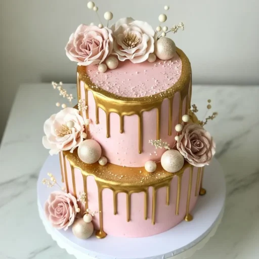 Champagne-Inspired Drip Cake