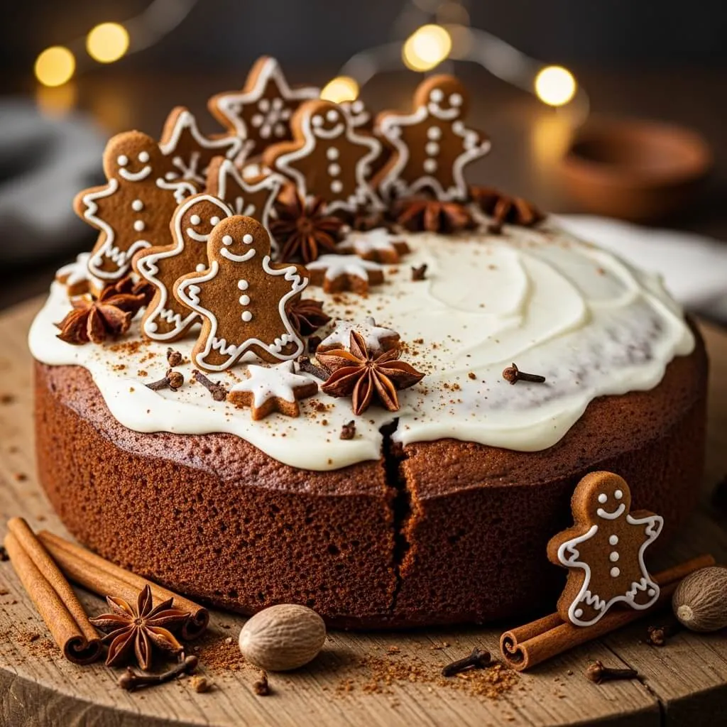Gingerbread Christmas Cake