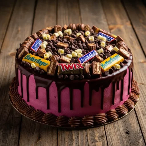 Candy Bar Crunch Cake