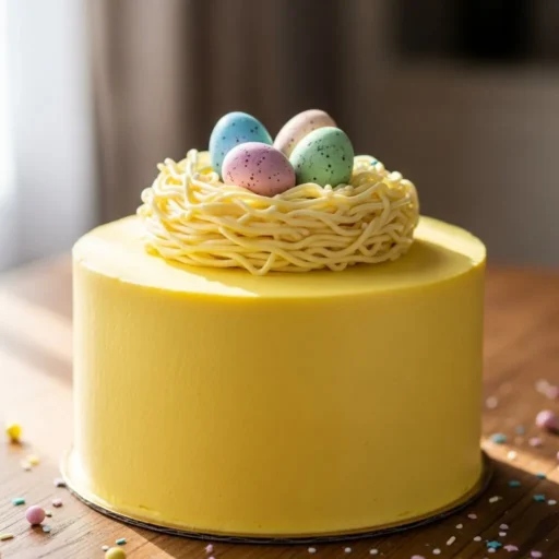 Lemon Buttercream Nest Cake