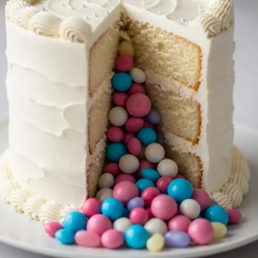 Gender Reveal Piñata Cake