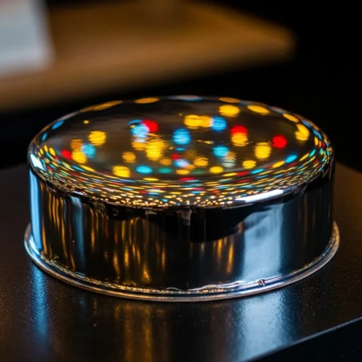 Silver Mirror Glaze New Year Cake