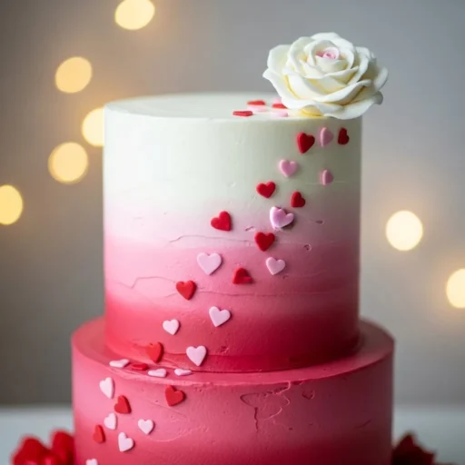 Pink Ombre Buttercream Design