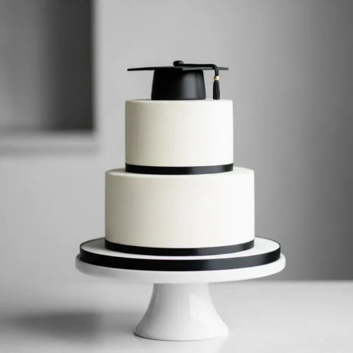 Minimalist Black and White Cake