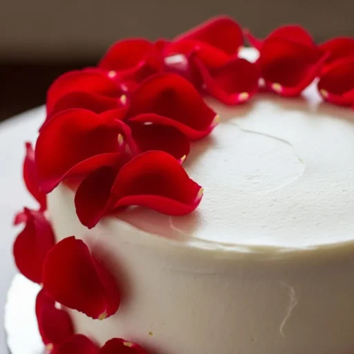 Rose Petal Vanilla Cake