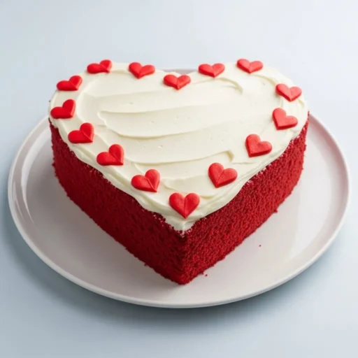 Heart-Shaped Sheet Cake