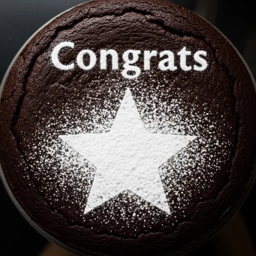 Stencil and Powdered Sugar