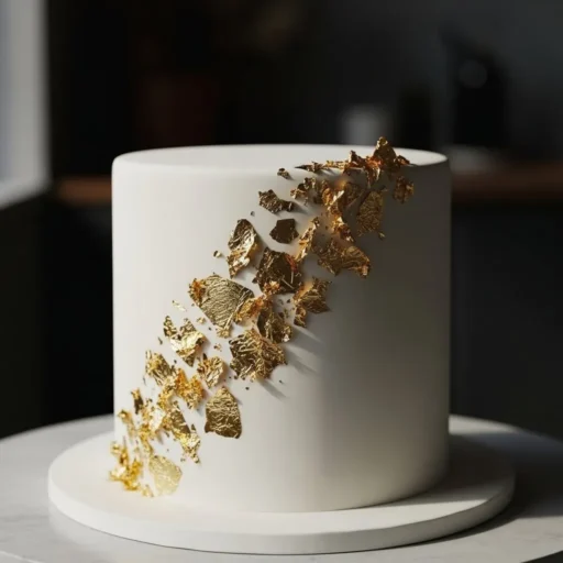 Metallic Gold Leaf Accents